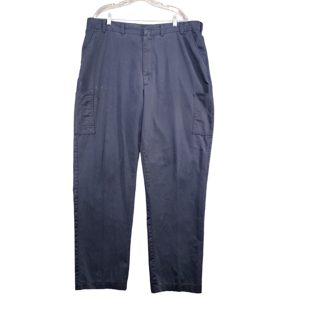FedEx VF Imagewear Mens Uniform Pants Blue Size 42R-34 Slash Pockets